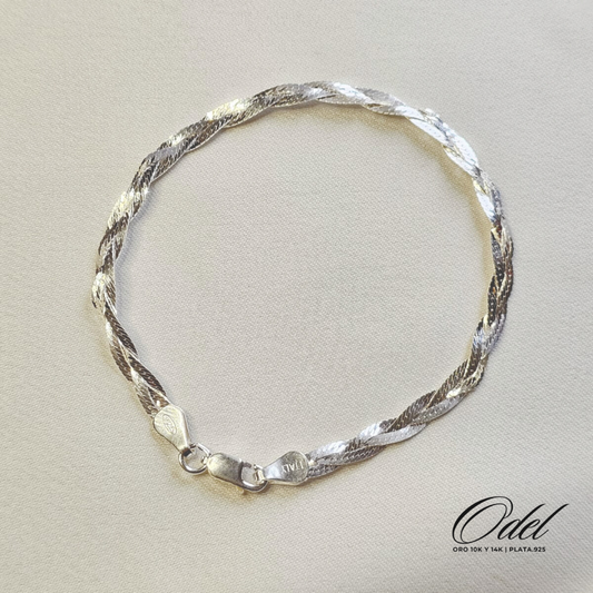 Pulsera Trenzada - Plata .925