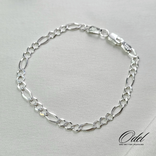 Pulsera tipo Cartier 18 cm- Plata .925