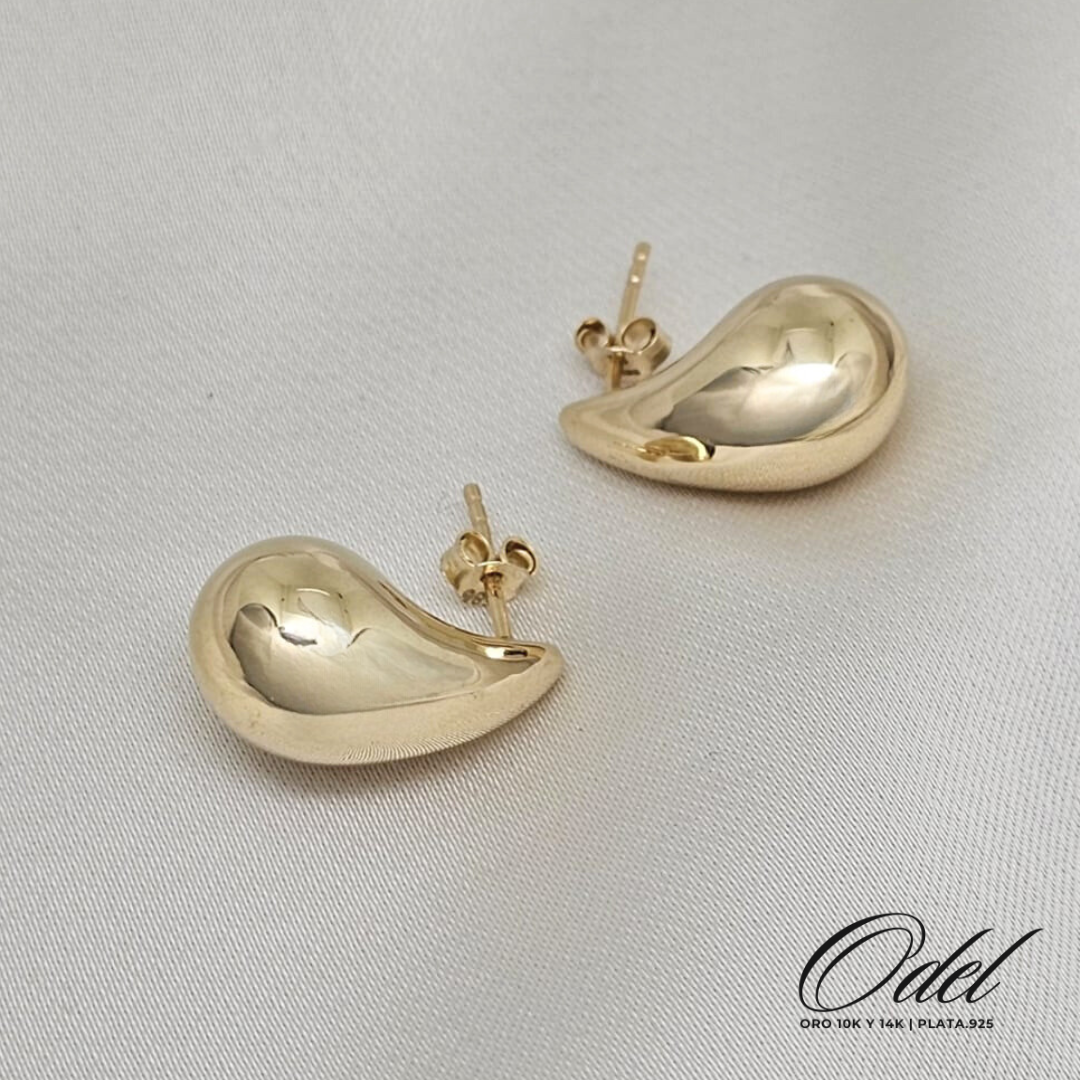 Aretes Gota de Agua - Oro 14k