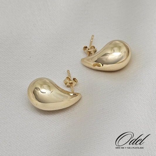 Aretes Gota de Agua - Oro 14k