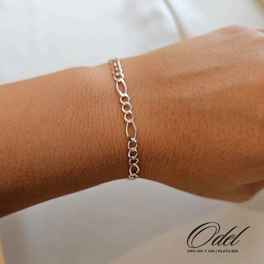 Pulsera tipo Cartier 18 cm- Plata .925